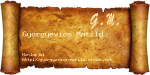 Gyorgyevics Matild névjegykártya